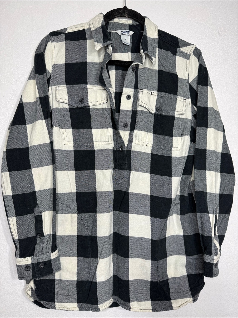 Duluth Trading Co. Free Swingin’ Flannel Tunic Small